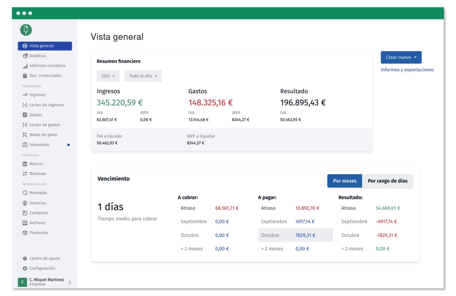 interfaz de Quipu en español