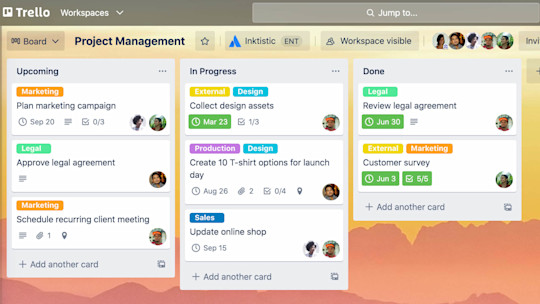 interfaz de Trello en español